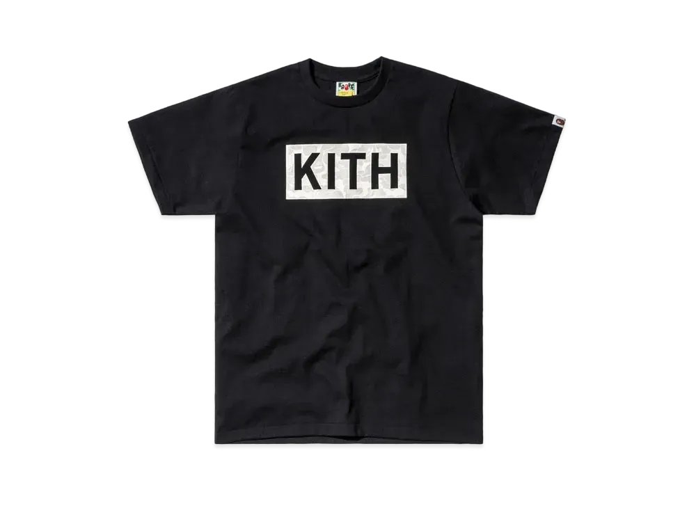 Kith A BATHING APE S/S Logo Tee "Black"