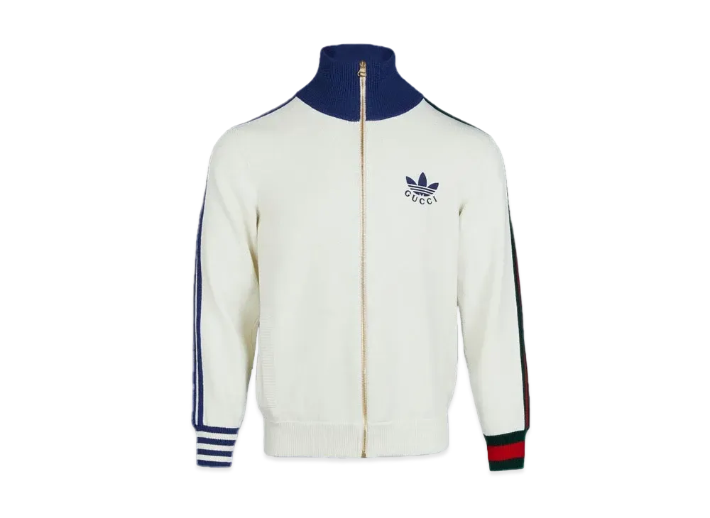 adidas Gucci Viscose Zip Up Jacket "White"