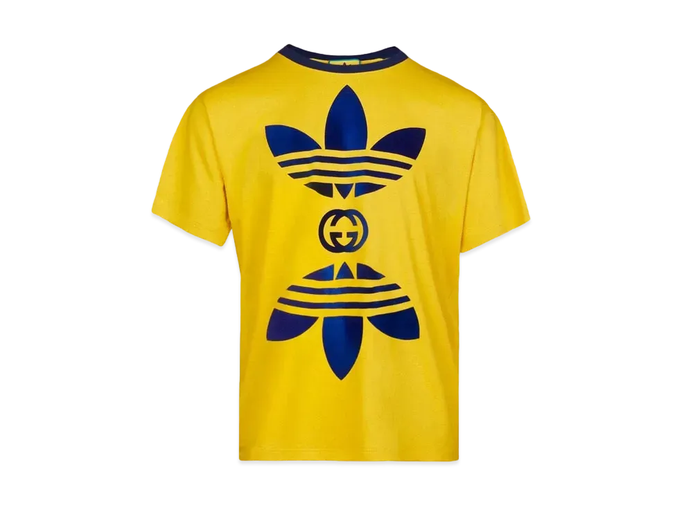 adidas Gucci Cotton Jersey T-Shirt "Yellow"