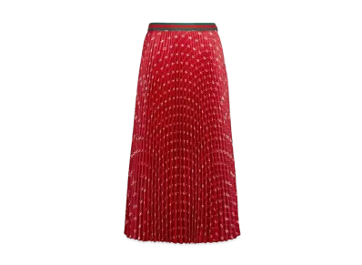 adidas x Gucci Satin Pleated Skirt "Red"