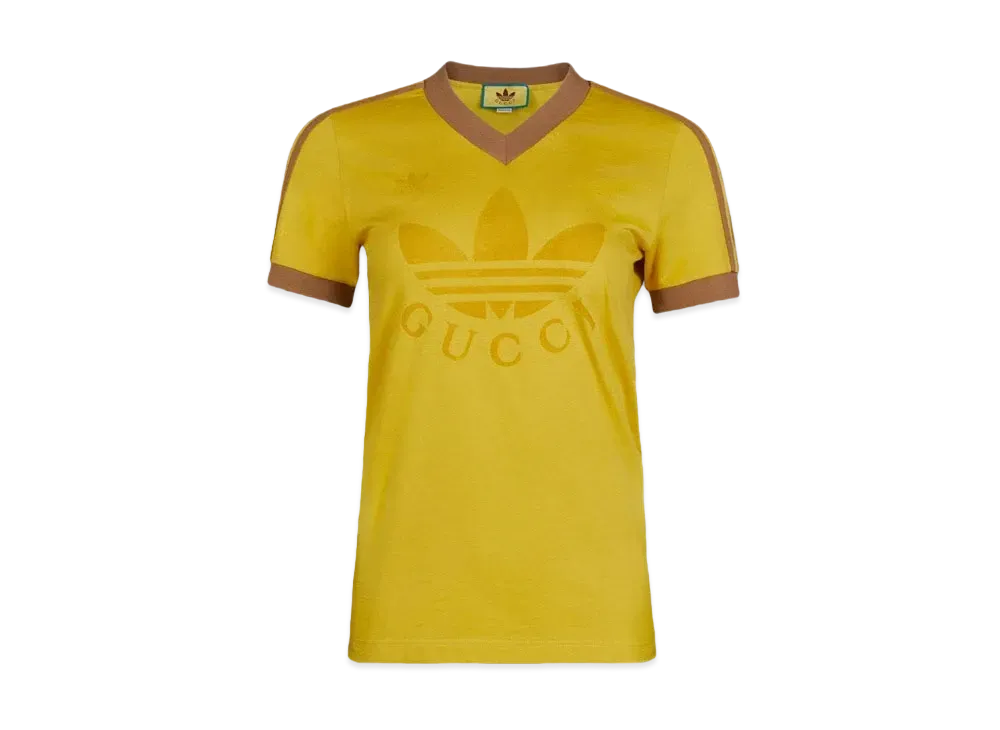 adidas x Gucci V-Neck T-shirt "Yellow"