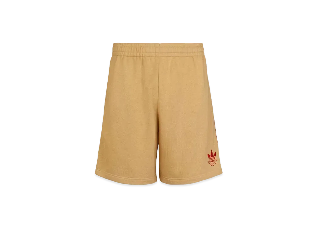 adidas x Gucci Cotton Jersey Shorts "Dark Beige"