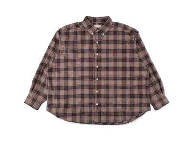 WIND AND SEA BALLOON CHECK SHIRT "Mustard"