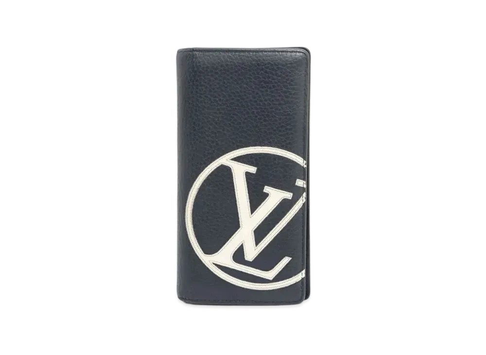 Louis Vuitton Portefeuille Brazza LV Circle Taurillon Leather "Andigo Blue"