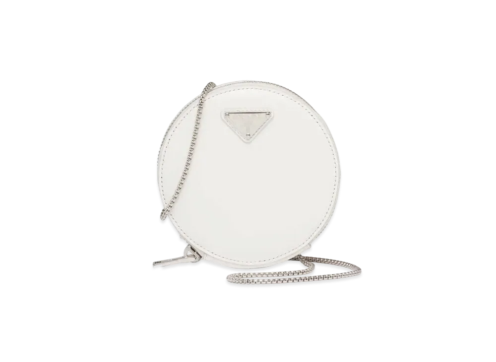 PRADA Brushed Leather Mini-pouch "White"