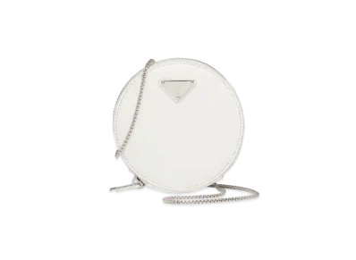 PRADA Brushed Leather Mini-pouch "White"