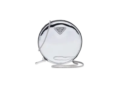 PRADA Brushed Leather Mini-pouch "Silver"