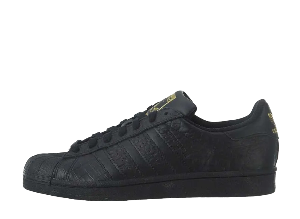 adidas Superstar "Black/Black-Gold Metallic"