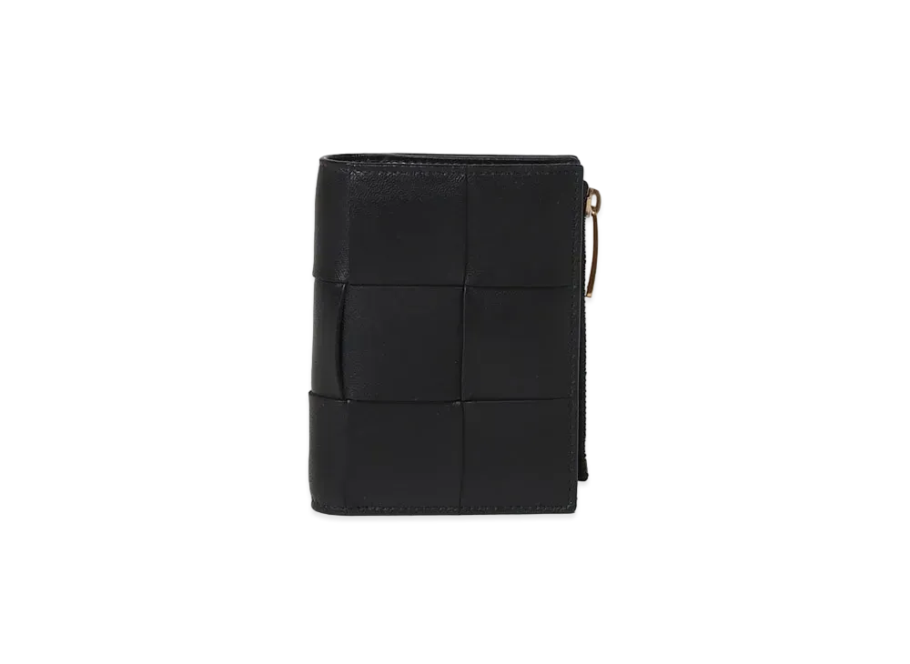 Bottega Veneta Bi-Fold Zip Wallet "Black"