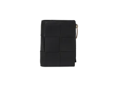 Bottega Veneta Bi-Fold Zip Wallet "Black"