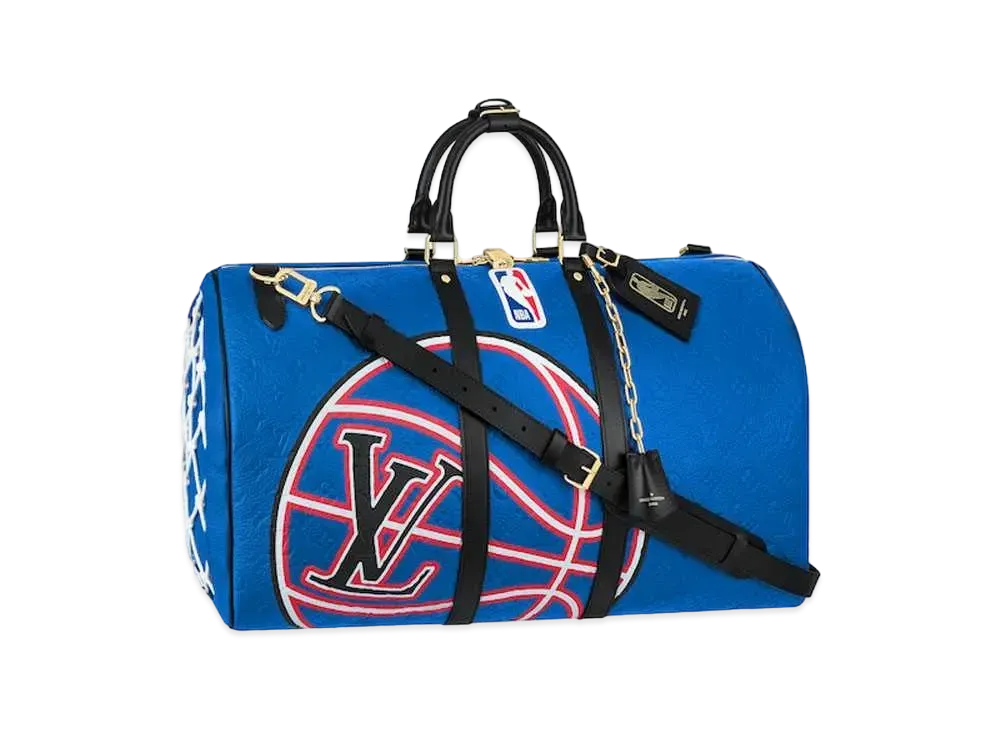 ルイヴィトン x NBA キーポル バンドリエール 55 モノグラム トリヨン レザー "ブルー" M21105