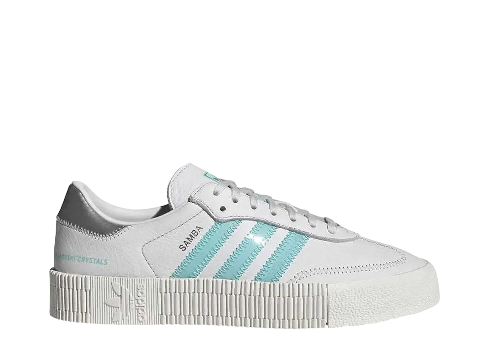 アディダス ウィメンズ サンバローズ スワロフスキー "ホワイト クリア アクア"