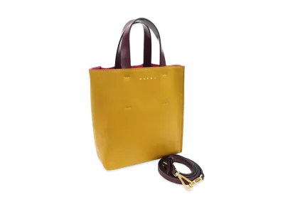 Marni MUSEO Soft New Mini Bag Mouton Leather "Yellow"