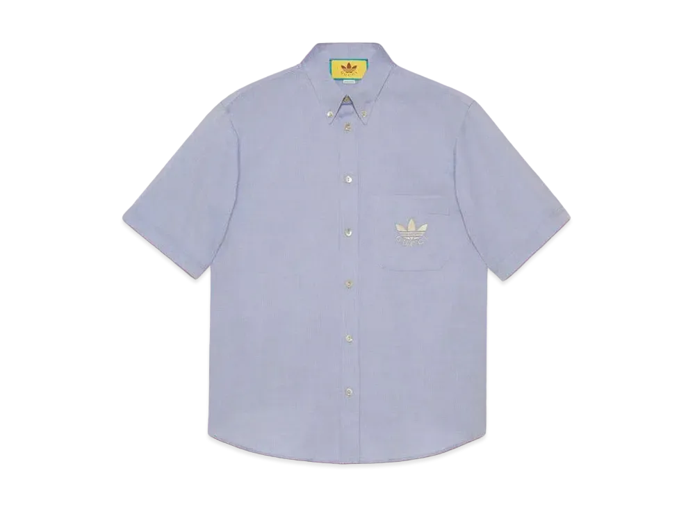 adidas x GUCCI Oxford Cotton Shirt "Light Blue"