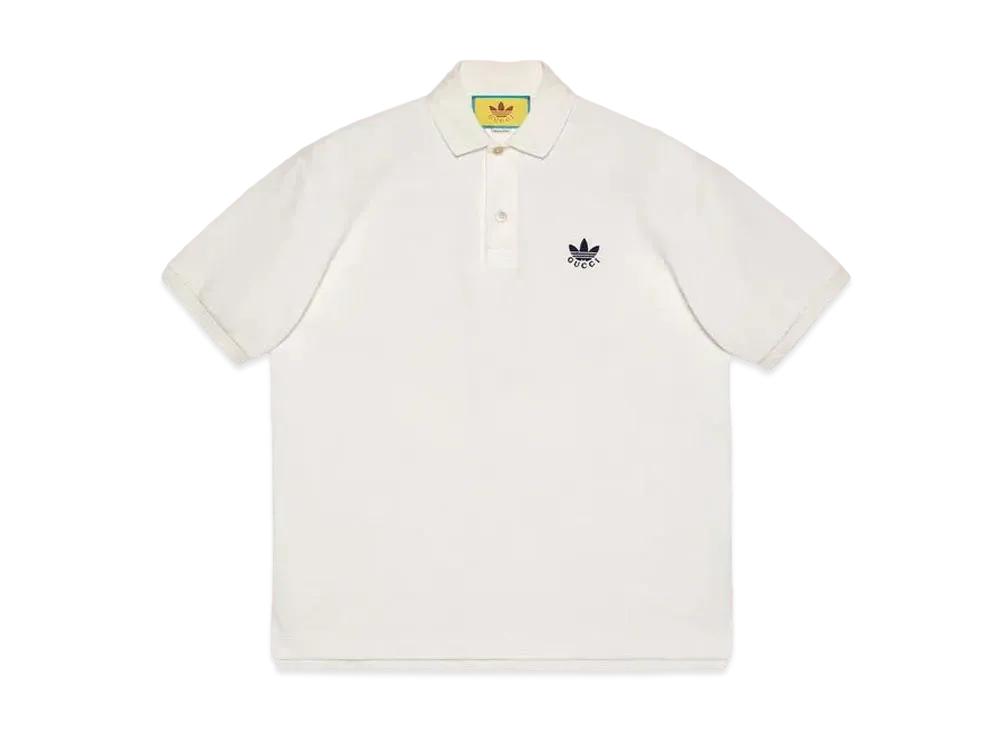 adidas x GUCCI Cotton Piquet Polo "White"