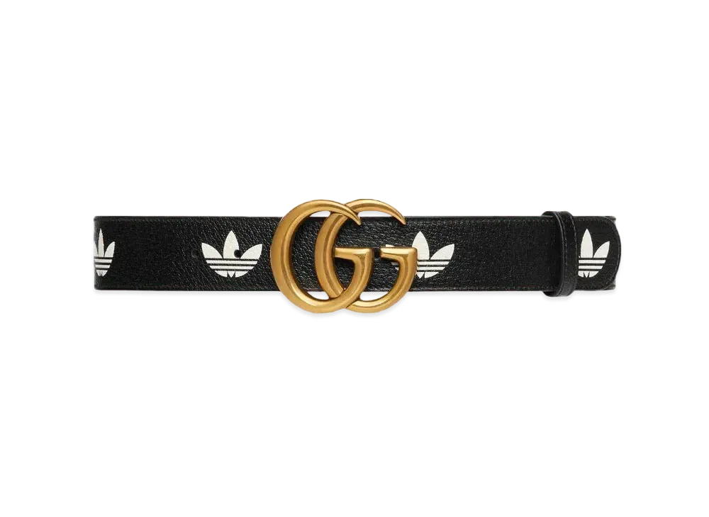 adidas x GUCCI GG Marmont Belt "Black/White"