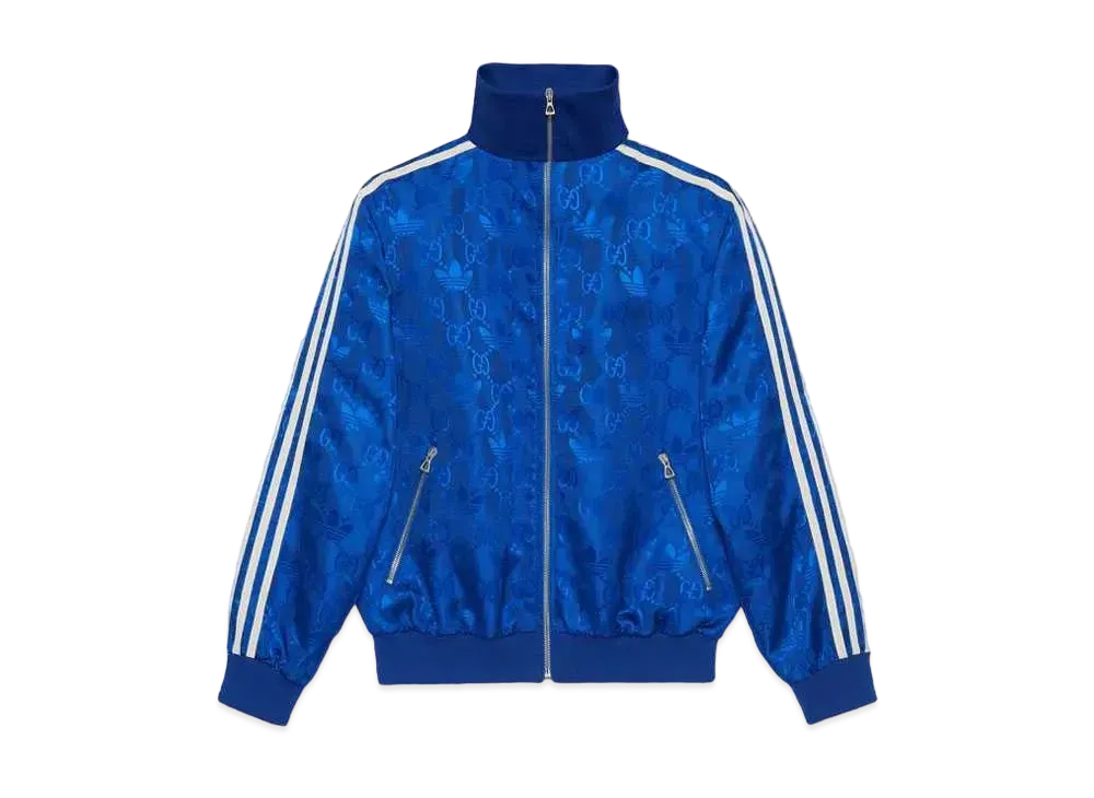 adidas x GUCCI GG Trefoil Jacquard Jacket "Cobalt Blue"