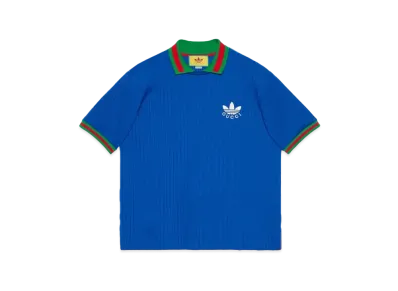 adidas x GUCCI Polyester Polo Shirt "Cobalt Blue"