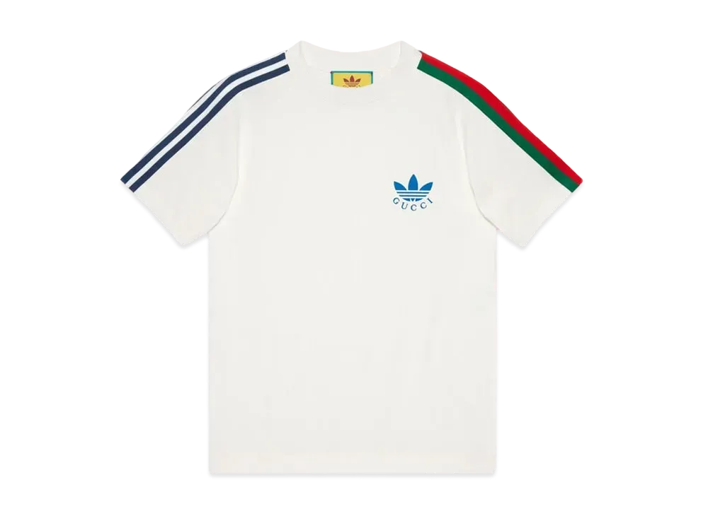 adidas x GUCCI Trefoil Print T-Shirt "Off White"