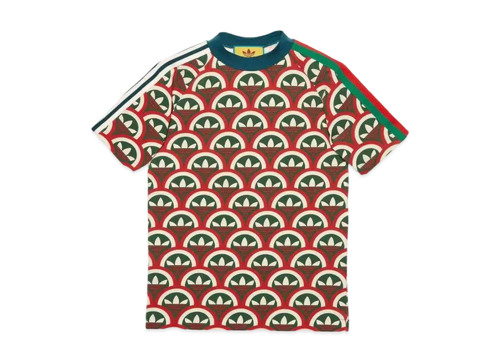 adidas x GUCCI Trefoil Print T-Shirt "Red/Green"