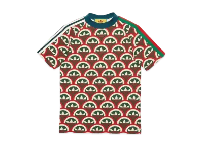 adidas x GUCCI Trefoil Print T-Shirt "Red/Green"