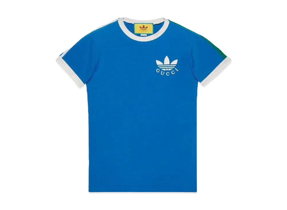 adidas x GUCCI Trefoil Print T-Shirt "Blue"