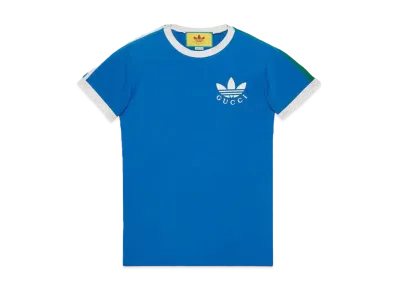 adidas x GUCCI Trefoil Print T-Shirt "Blue"