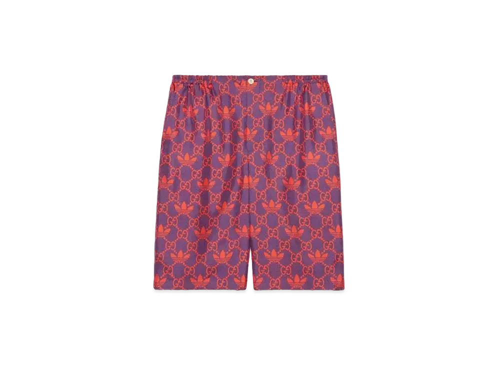 adidas x GUCCI Macro GG Shorts "Purple/Red"