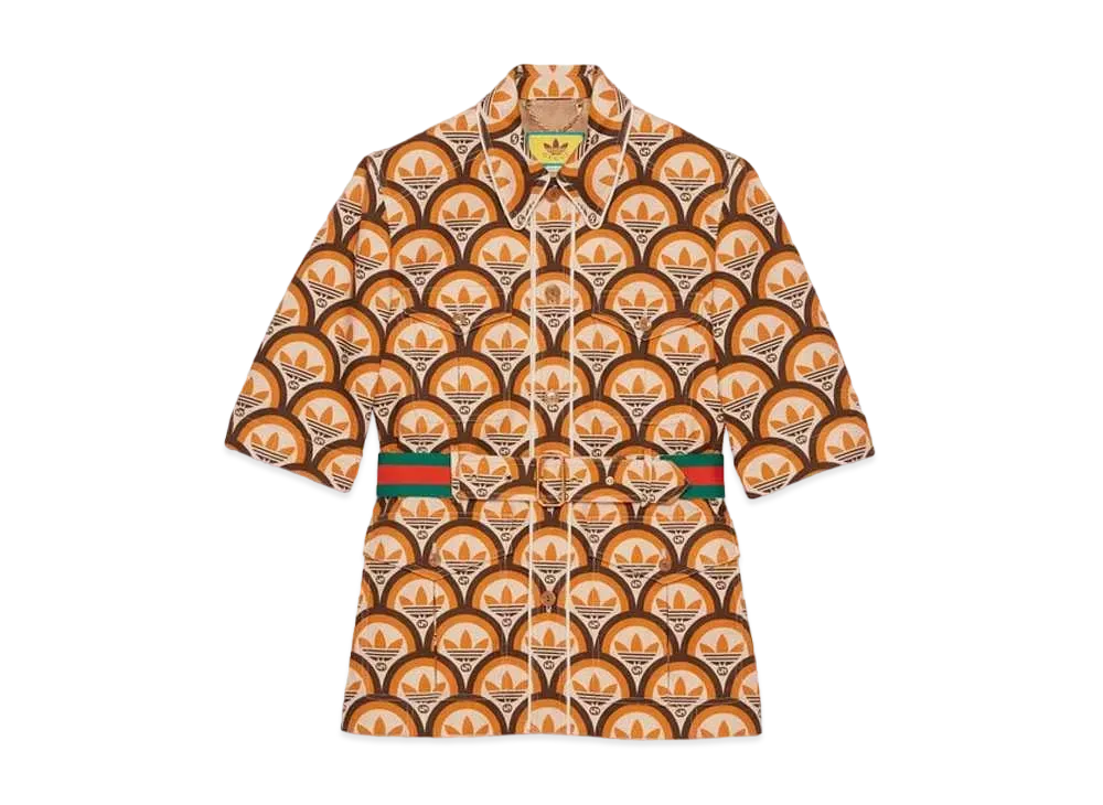 adidas x GUCCI Interlocking G & Trefoil Jacket "Beige/Brown"