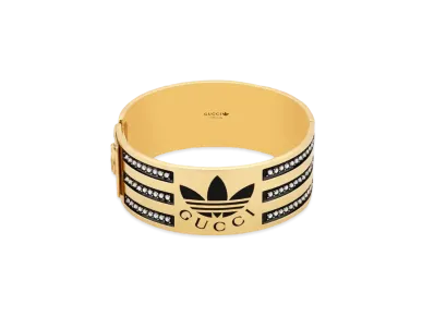 adidas x GUCCI Enamel And Crystal Cuff Bracelet "Yellow Gold"
