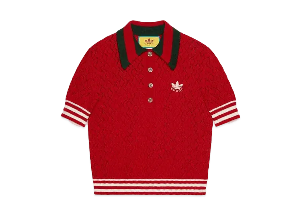 adidas x GUCCI Cotton Polo "Red"