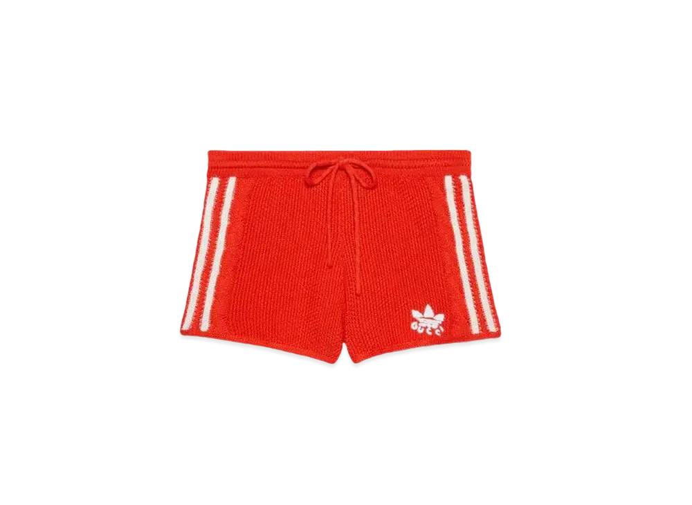 アディダス x グッチ ニット ショートパンツ "レッド" 693835 XKCDJ 6429