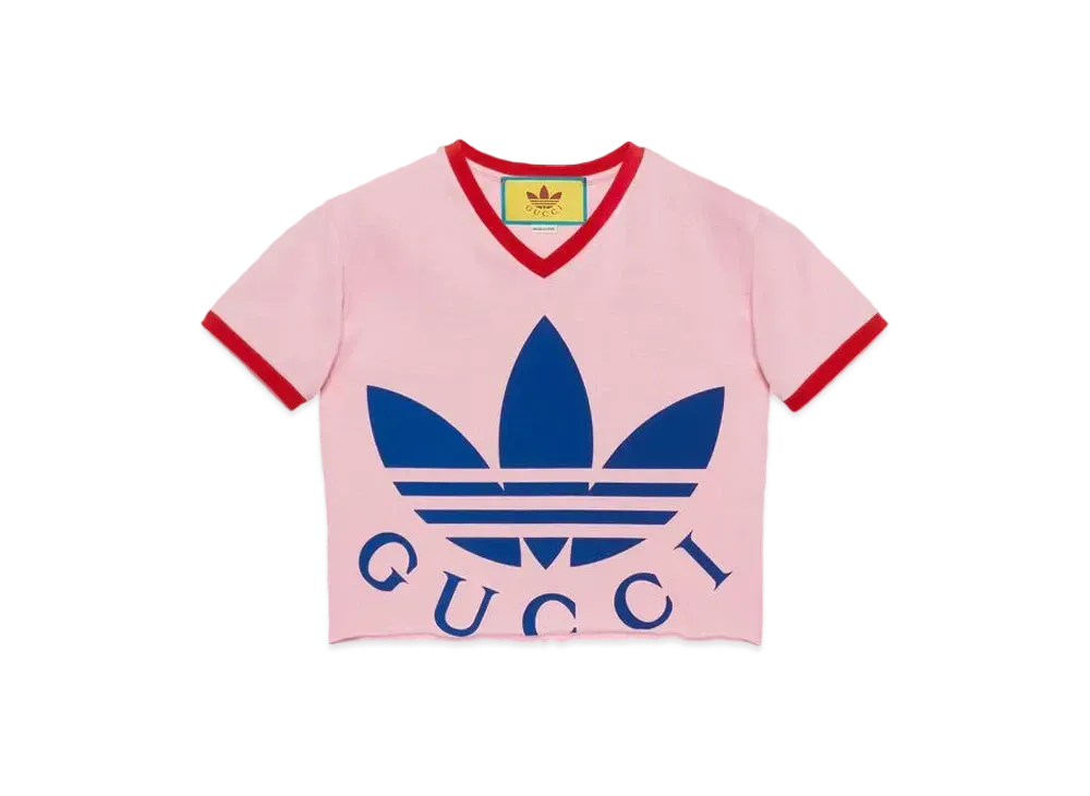 adidas x GUCCI Cropped T-Shirt "Pink"