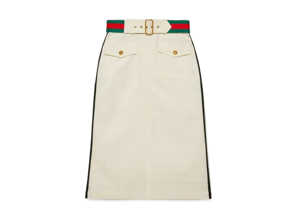 adidas x GUCCI Jacquard Skirt "White"