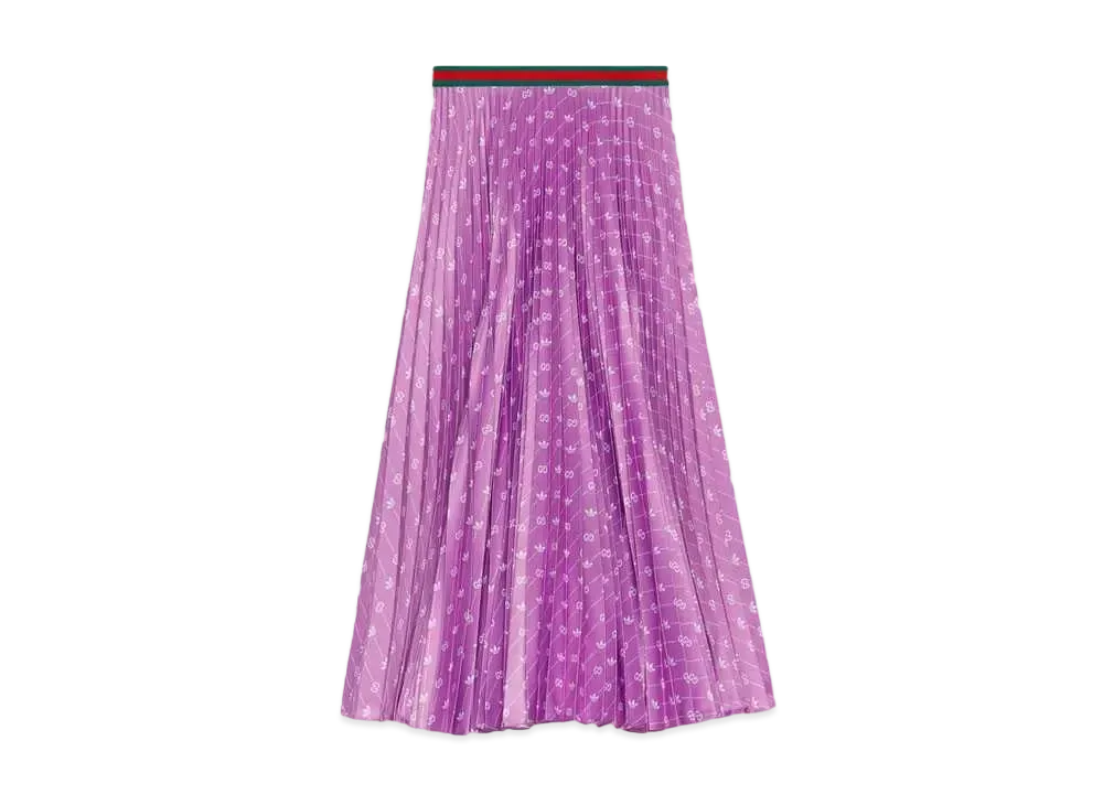 adidas x GUCCI Satin Pleated Skirt "Purple"