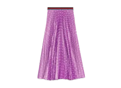 adidas x GUCCI Satin Pleated Skirt "Purple"