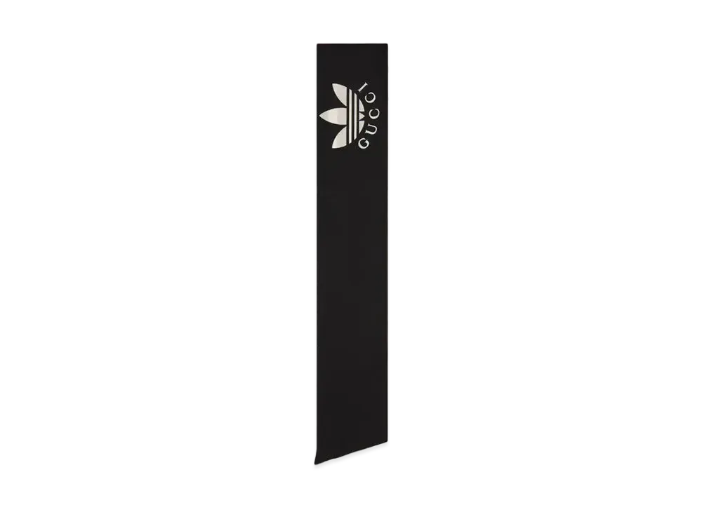 adidas x GUCCI Striped Silk Neck Bow "Black/Ivory"