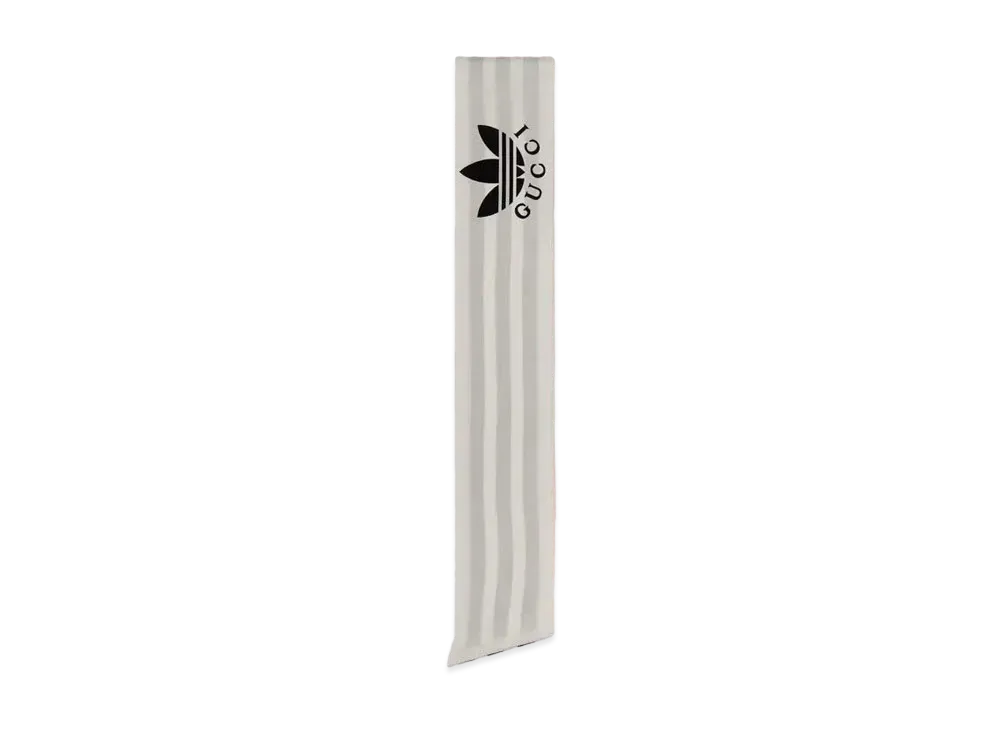 adidas x GUCCI Striped Silk Neck Bow "Ivory/Black"