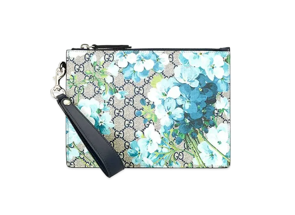 グッチ GGブルームス スプリーム クラッチバッグ "ブルー" 546349 KU2HN 8492