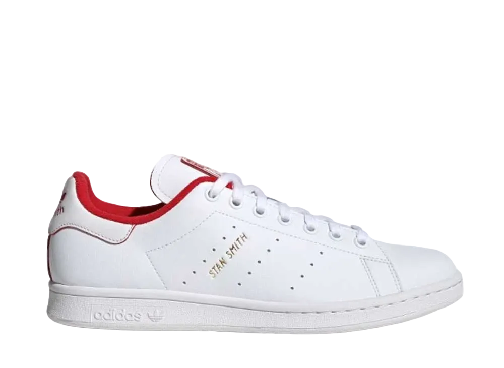 adidas Stan Smith "Footwear White/Scarlet/Gold Metallic"
