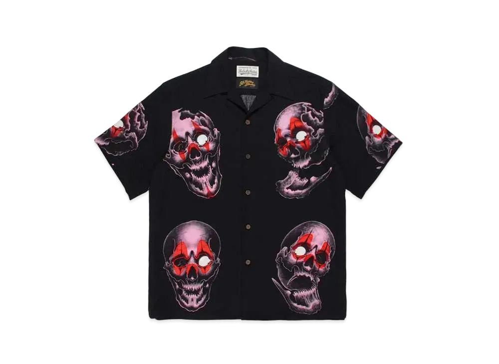 WACKO MARIA 56 TATTOO STUDIO / HAWAIIAN SHIRT #1 "Black"
