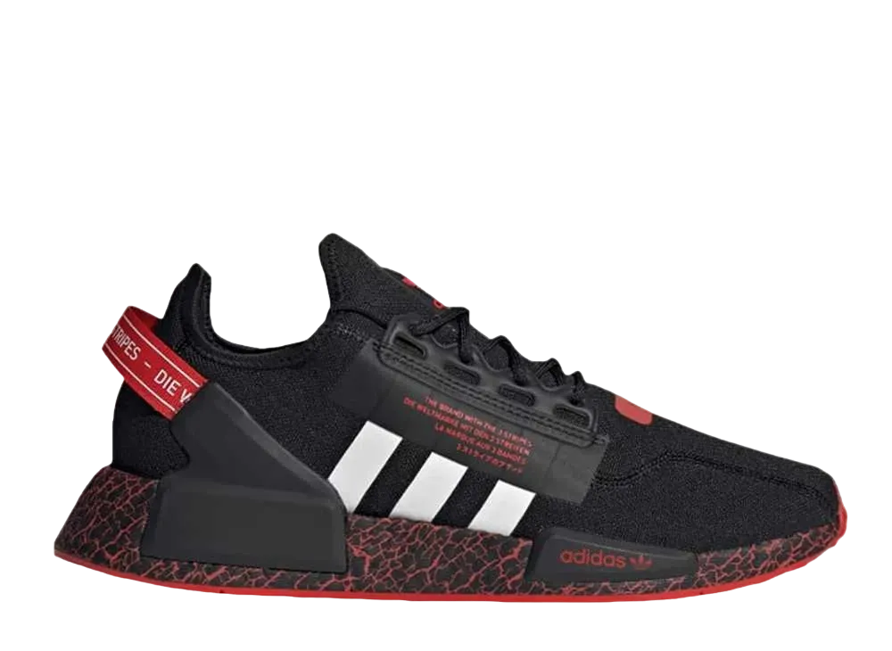 adidas NMD R1 V2 Crackled "Black Red"