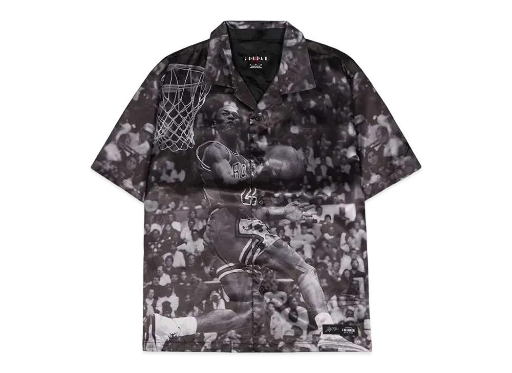 Jordan A ma maniere Satin Button Up "Black"