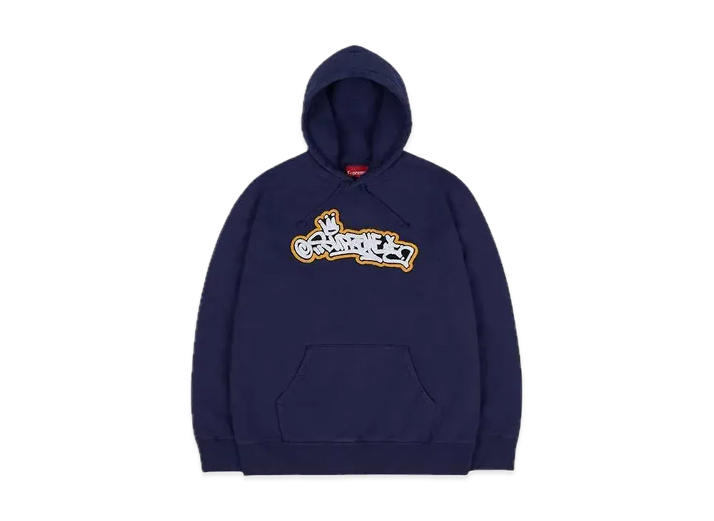 Supreme Handstyle Hooded Sweatshirt "Washed Navy"