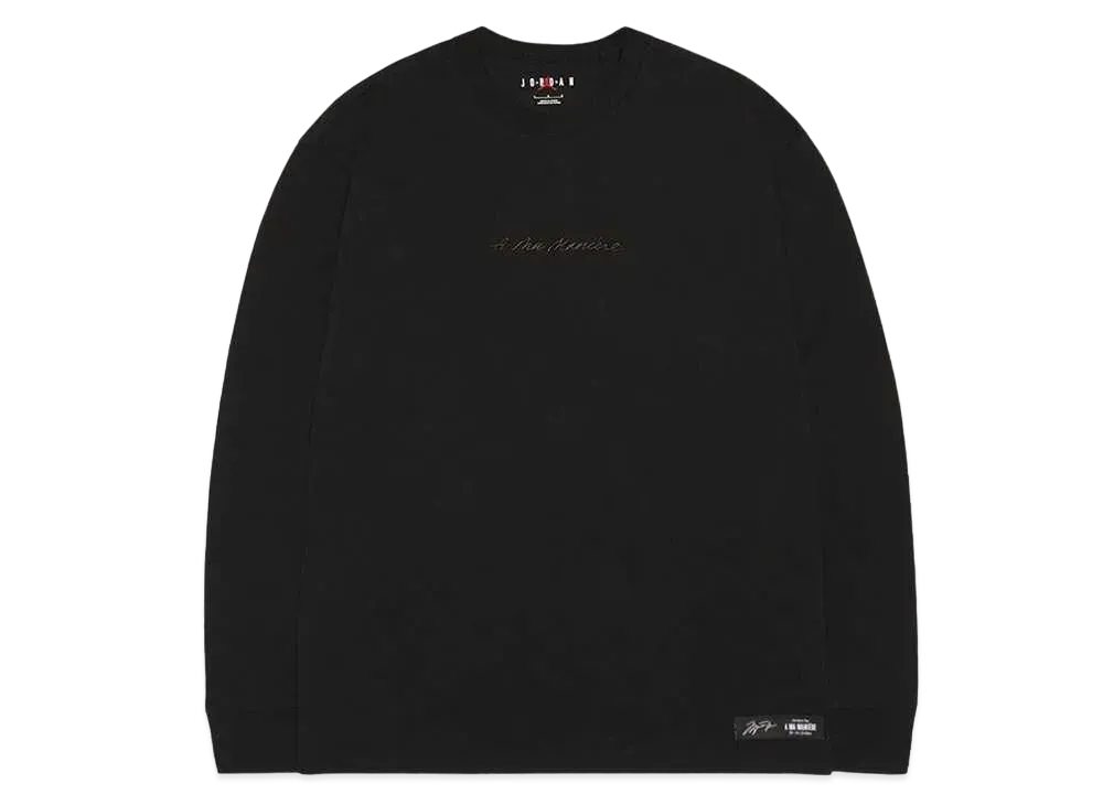 ジョーダン x アママニエール ロングスリーブ Tシャツ "ブラック"