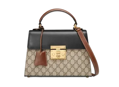 GUCCI Padlock GG Supreme Top Handle Bag