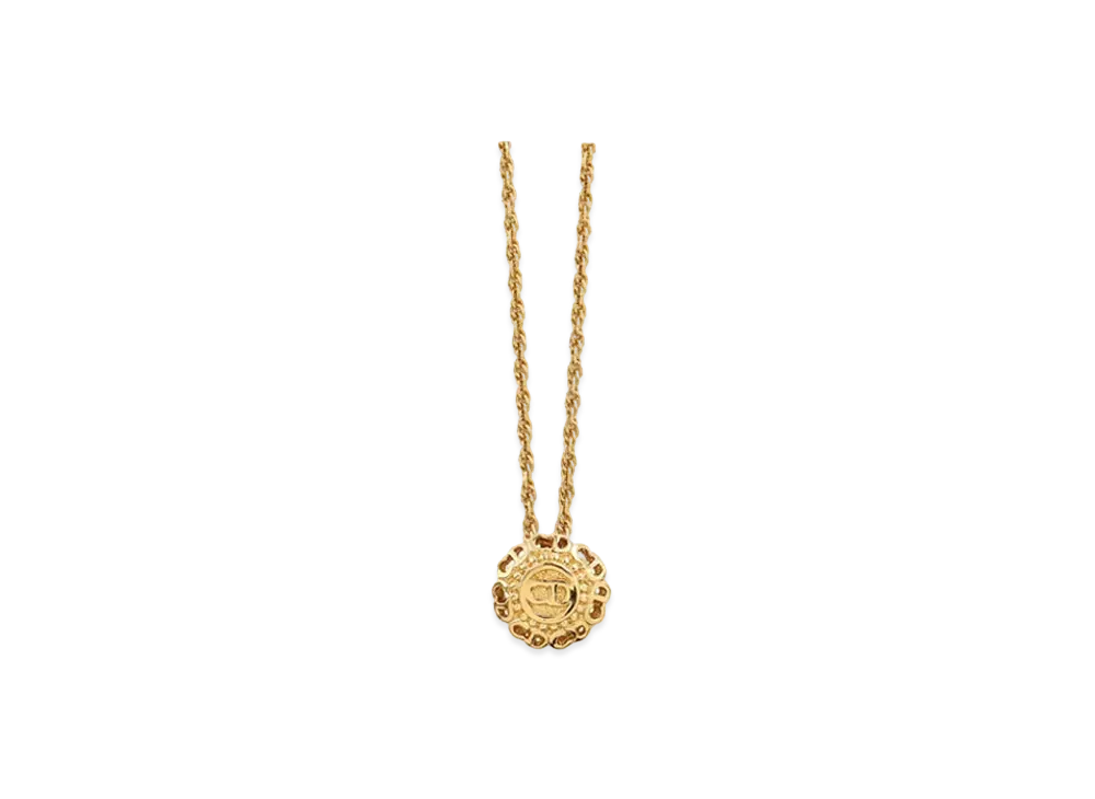 Dior CD Logo Round Necklace "Gold"