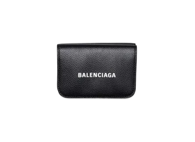 BALENCIAGA Cash Mini Wallet Grained Calfskin "Black"