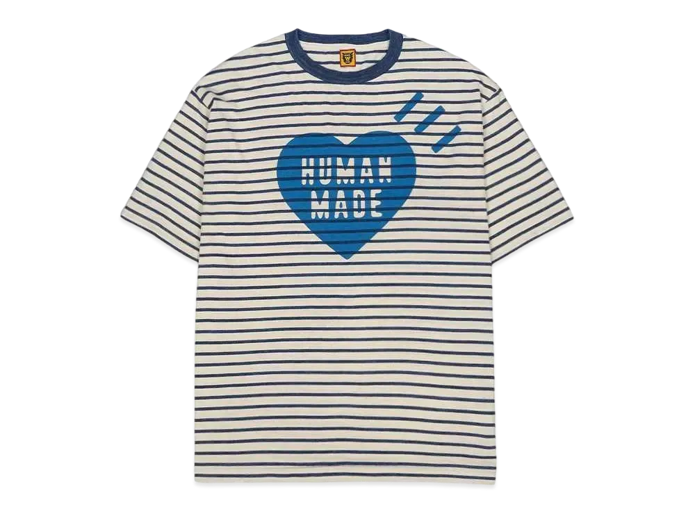 HUMAN MADE BORDER T-SHIRT "Navy"