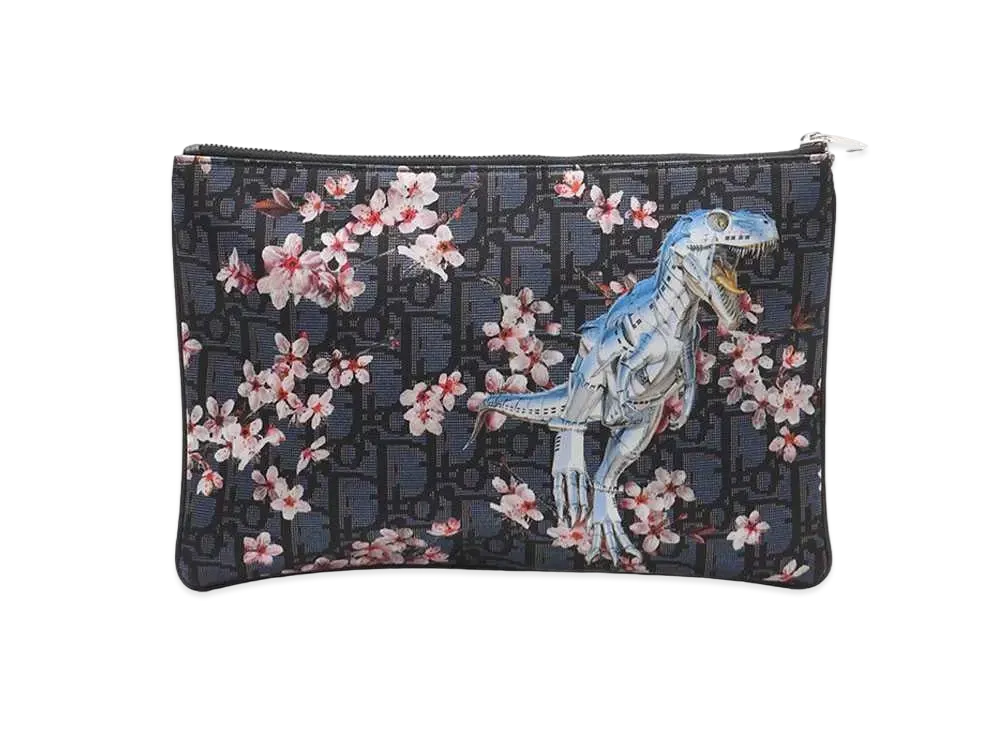 Dior HOMME x Hajime Sorayama Dinosaurs Robot Trotter Clutch Bag "Blue"